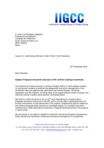 Microsoft Word - IIGCC letter to Spanish government Decembercopy to Chief of Staff