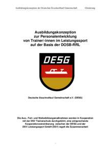 Ausbildungskonzeption auf der Basis der DOSB- RRL