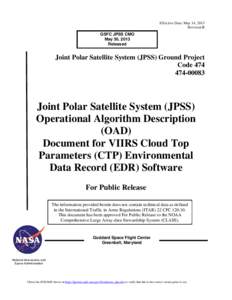 Technical communication / Specification / Earth / Technology / Management / Joint Polar Satellite System / National Oceanic and Atmospheric Administration / NPOESS