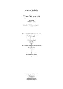 Manfred Stahnke  Trace des sorciers für Orchester (Partitur in C notiert) Auftrag des SWF für Donaueschingen 1997