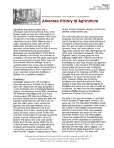 Module 1 Fact Sheet 4 – Page 1 Updated – September 2007 Arkansas Conservation District Directors Training Manual