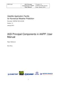 NWP SAF  IASI Principal Components in AAPP: User Manual