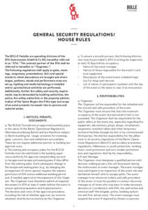 Bolle_A4_Factsheet_General Security Regulations / House Rules.indd