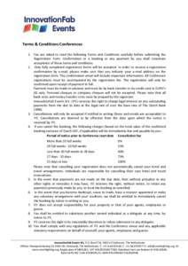 Terms & Conditions Conference