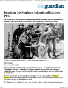 Deaths in the Northern Ireland conflict since 1969 | News | The Guardian