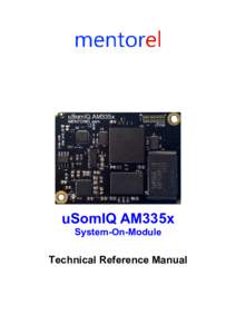 uSomIQ AM335x System-On-Module Technical Reference Manual  uSomIQ AM335x (module rev.4)