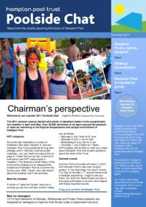 News from the charity securing the future of Hampton Pool Summer 2011 Hampton Pool’s carbon footprint