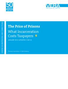 CENTER ON SENTENCING AND CORRECTIONS  The Price of Prisons What Incarceration Costs Taxpayers JANUARY[removed]UPDATED[removed])