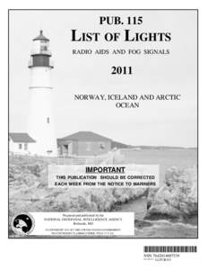 PUBLIST OF LIGHTS RADIO AIDS AND FOG SIGNALS  2011