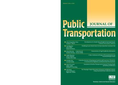Volume 14, No. 4  Volume 14, No. 4, 2011 Journal of Public Transportation