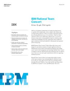 IBM Software Data Sheet March[removed]IBM Rational Team