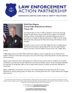    Chief Chris Magnus  Tucson Police Department, Arizona  Tucson, AZ 