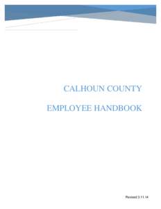 CALHOUN COUNTY

Employee handbook
