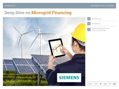 NovemberFierceMarkets Custom Publishing Deep Dive on Microgrid Financing 2