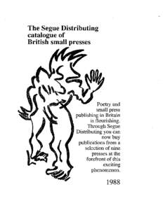 The Segue Distributing catalogue of British small presses Poetry and small press