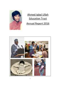 Ahmed Iqbal Ullah Education Trust Annual Report