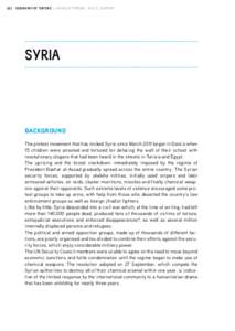 162  GEOGRAPHY OF TORTURE . A WORLD OF TORTURE . ACAT 2014 REPORT SYRIA