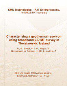 Characterizing a geothermal reservoir using broadband 2D MT survey in Theistareykir, Iceland