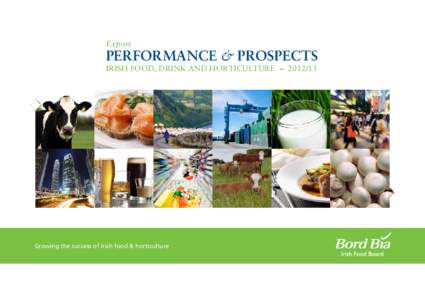 Export  PERFORMANCE & PROSPECTS Irish Food, Drink and Horticulture – Growing the success of Irish food & horticulture