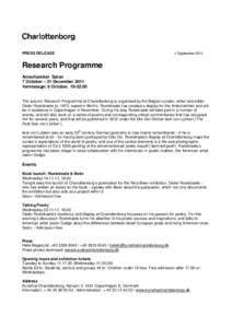 Research Programme_press release