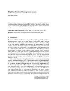 Rigidity of rational homogeneous spaces Jun-Muk Hwang