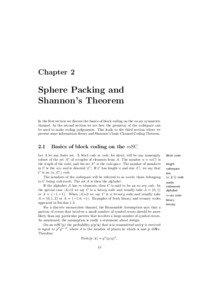 Chapter 2  Sphere Packing and
