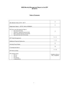 AMS Monthly Management Report to the IETF Q2 2013 Table of Contents  2
