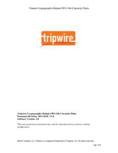 Tripwire Cryptographic Module FIPS[removed]Security Policy
