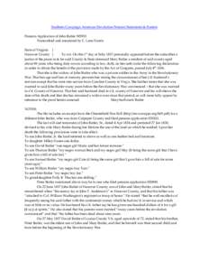 Southern Campaign American Revolution Pension Statements & Rosters Pension Application of John Butler W5953 Transcribed and annotated by C. Leon Harris State of Virginia } Hanover County } To wit. On this 1st day of Feby