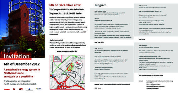 6th of DecemberProgramSession 2: European electricity market reformation at a crossroad?