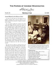 The Papers of George Washington  Number 10 Newsletter