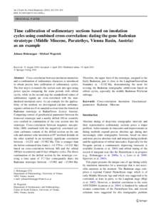 Int J Earth Sci (Geol Rundsch:339–349 DOIs00531y ORIGINAL PAPER  Time calibration of sedimentary sections based on insolation