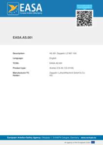 EASA.AS.001  Description: AS.001 Zeppelin LZ N07-100