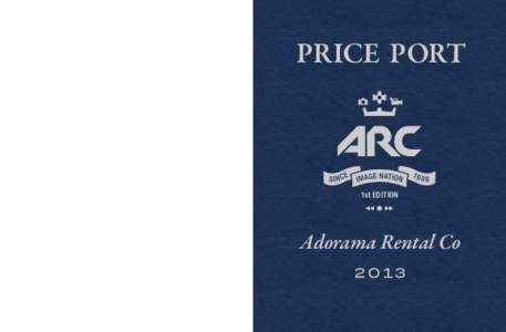 PRICE PORT  1st EDITION Adorama Rental Co