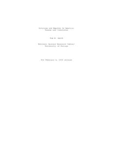 Altruism and Empathy in America: Trends and Correlates Tom W. Smith National Opinion Research Center/ University of Chicago