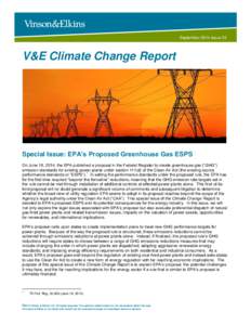 January 2013 – Issue 20  V&E Climate Change Report September 2014 Issue 22