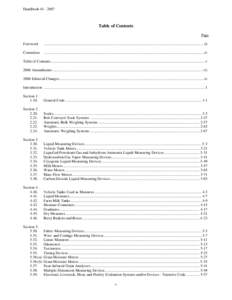 Handbook[removed]Table of Contents Page Foreword