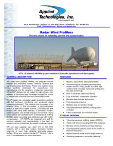 Electronic engineering / Telecommunications engineering / Radio acoustic sounding system / Wind profiler / Antenna / Yagi-Uda antenna / ATI Technologies / Radar / Technology / Weather radars / Radio electronics
