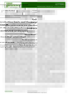 Soil production limits and the transition to bedrock-dominated landscapes