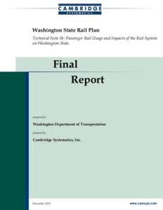Washington State Rail Plan