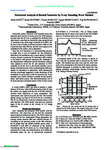 Photon Factory Activity Report 2002 #20 Part BSurface and Interface 14B/2000G026  Structural Analysis of Buried Nanowire by X-ray Standing Wave Method