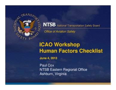 Microsoft PowerPoint - ICAO Mexico - Human Factors