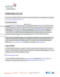 Microsoft Word - Rethink Robotics Press Kit V3_sc1.docx