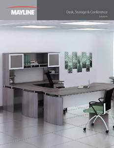 Desk, Storage & Conference Solutions Mayline’s collection of casegoods and conference room furniture is smart, beautiful and affordable. From luxurious veneers to realistic laminates, for private offices and public sp