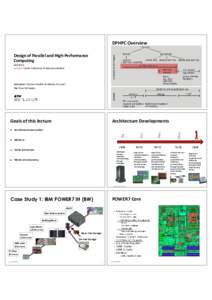 DPHPC Overview Design of Parallel and High-Performance Computing Fall 2013 Lecture: Cache Coherence & Memory Models