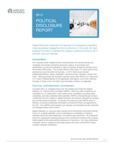 2013  POLITICAL DISCLOSURE REPORT