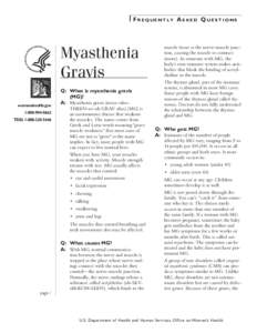 Frequently Asked Questions  Myasthenia Gravis womenshealth.gov