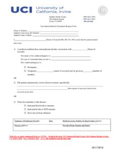 Microsoft Word - Vaccination Medical Exemption Form