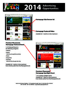 2014  Advertising Opportunities  Homepage Side Banner Ad