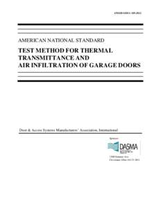 ANSI/DASMAAMERICAN NATIONAL STANDARD TEST METHOD FOR THERMAL TRANSMITTANCE AND